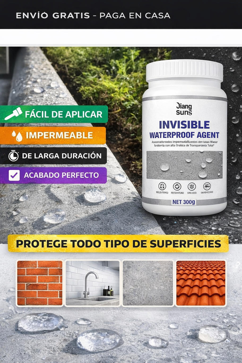 SELLADOR INVISIBLE IMPERMEABLE – PROTECCIÓN TOTAL CONTRA FILTRACIONES 💧